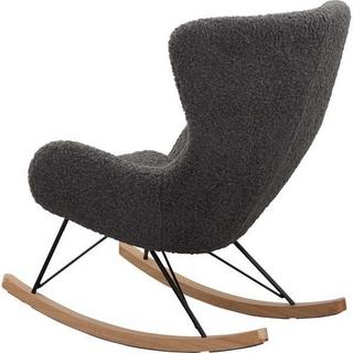 mutoni Fauteuil à bascule I fourrure teddy gris  