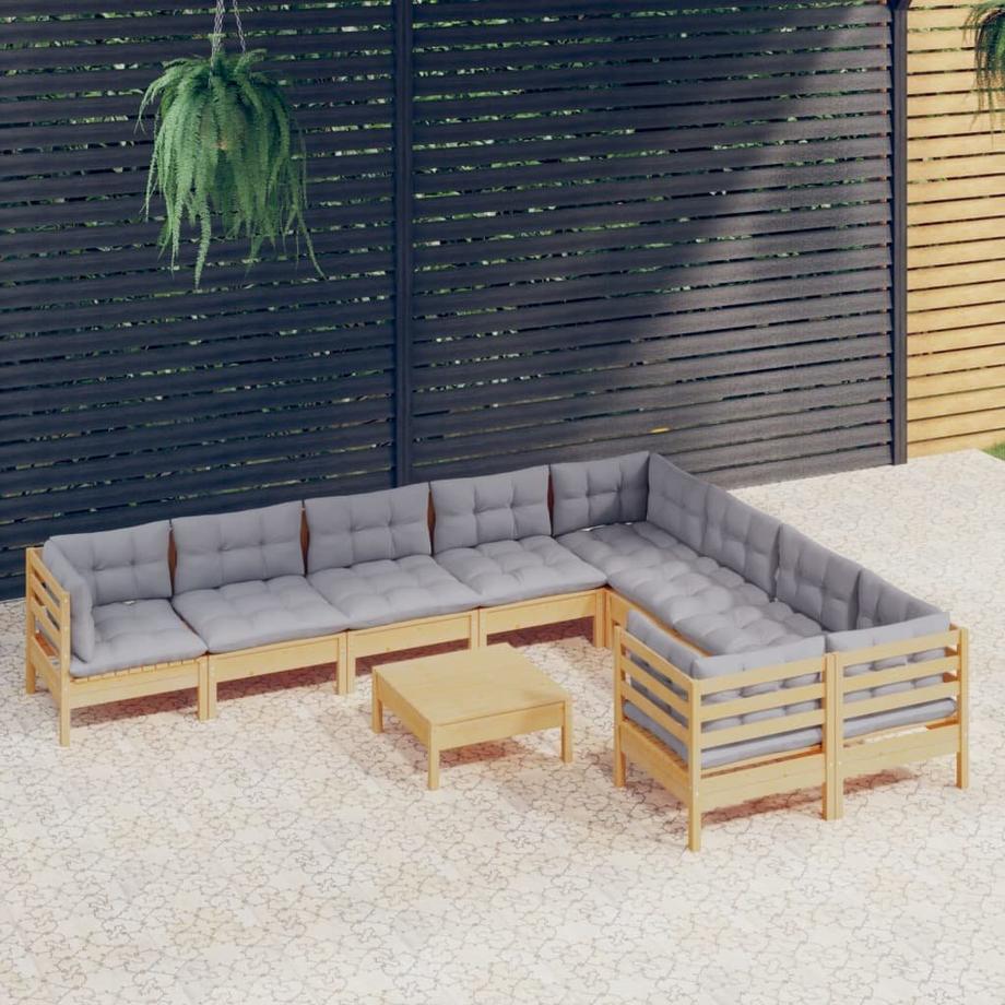 VidaXL set salotto da giardino Legno di pino  