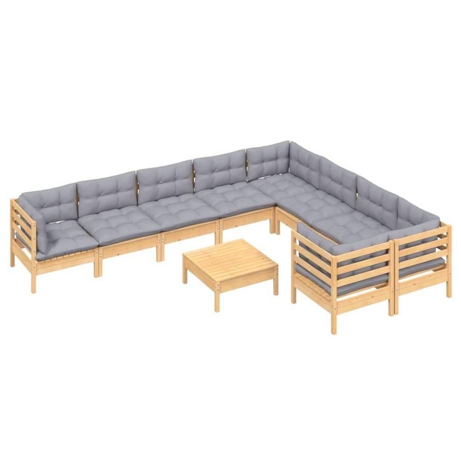 VidaXL set salotto da giardino Legno di pino  