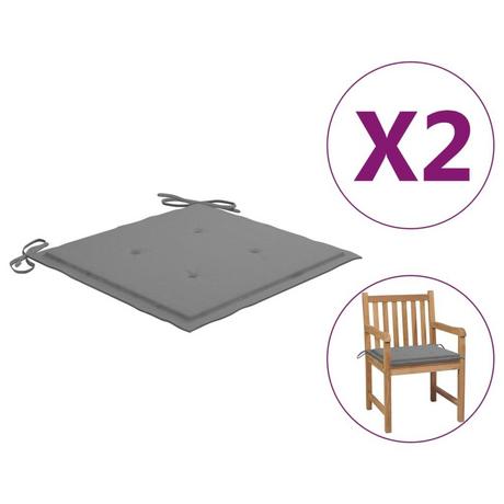 VidaXL Coussins de chaise de jardin 2 pcs   50x50x3 cm  