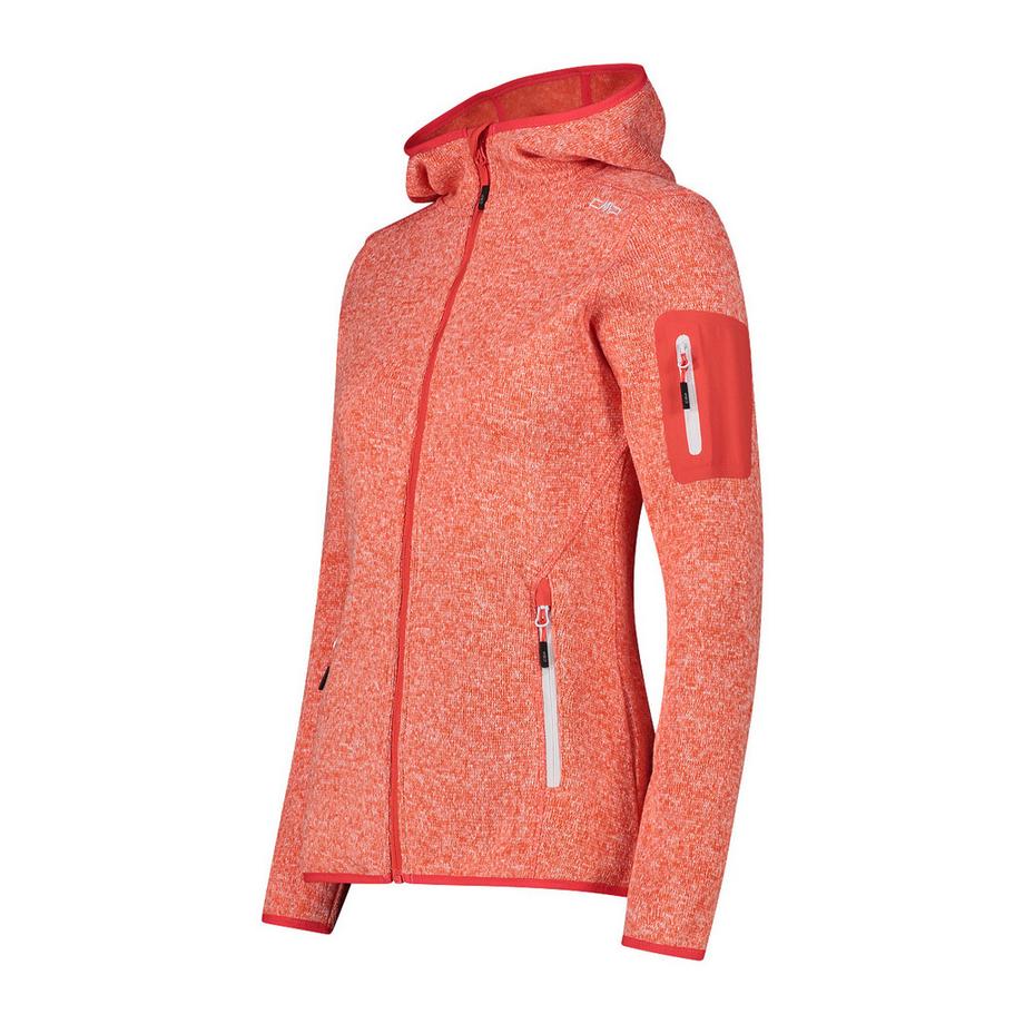 CMP Knit-Tech Giacca in Pile con Cappuccio  