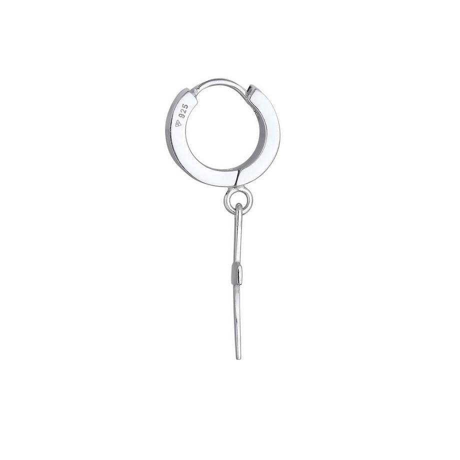 Kuzzoi  Boucles d'Oreilles Creole Kreuz Scharnier Single 925 Silber 