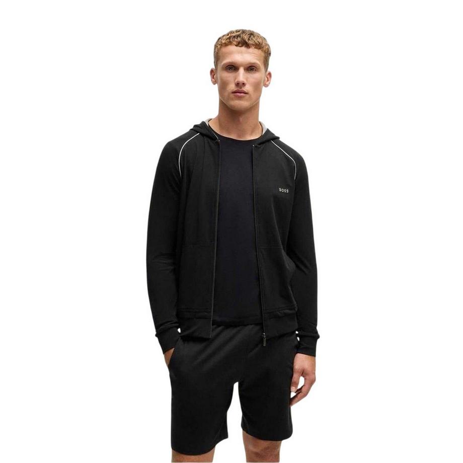 BOSS Mix&match Hoodie mit durchgehendem Reißverschluss  