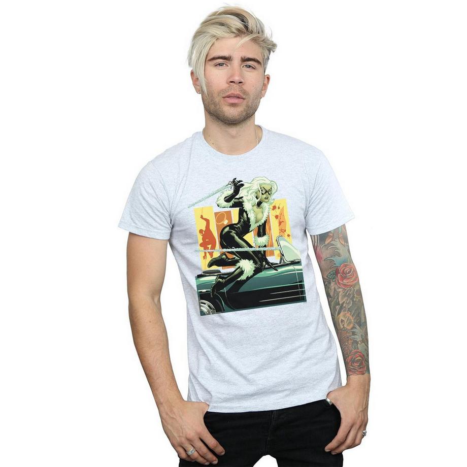 MARVEL Black Cat T-Shirt Stampata  
