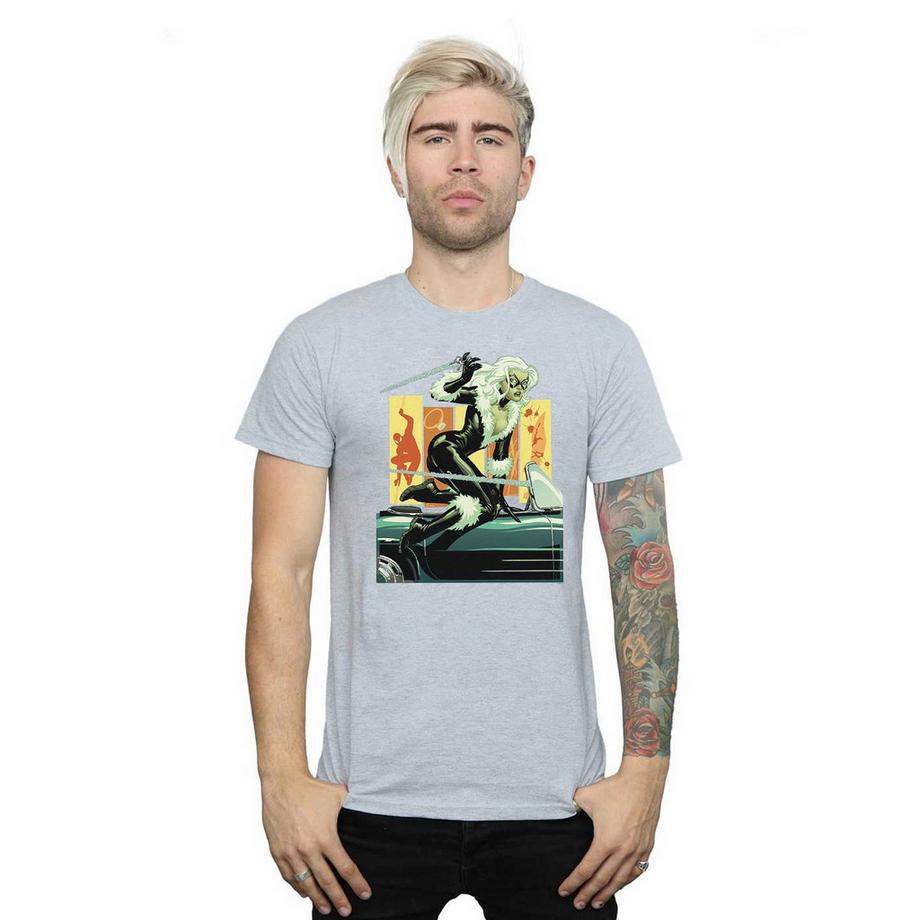 MARVEL Black Cat T-Shirt Stampata  