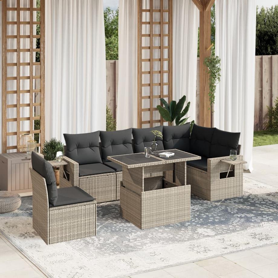 VidaXL set divano da giardino Polirattan  