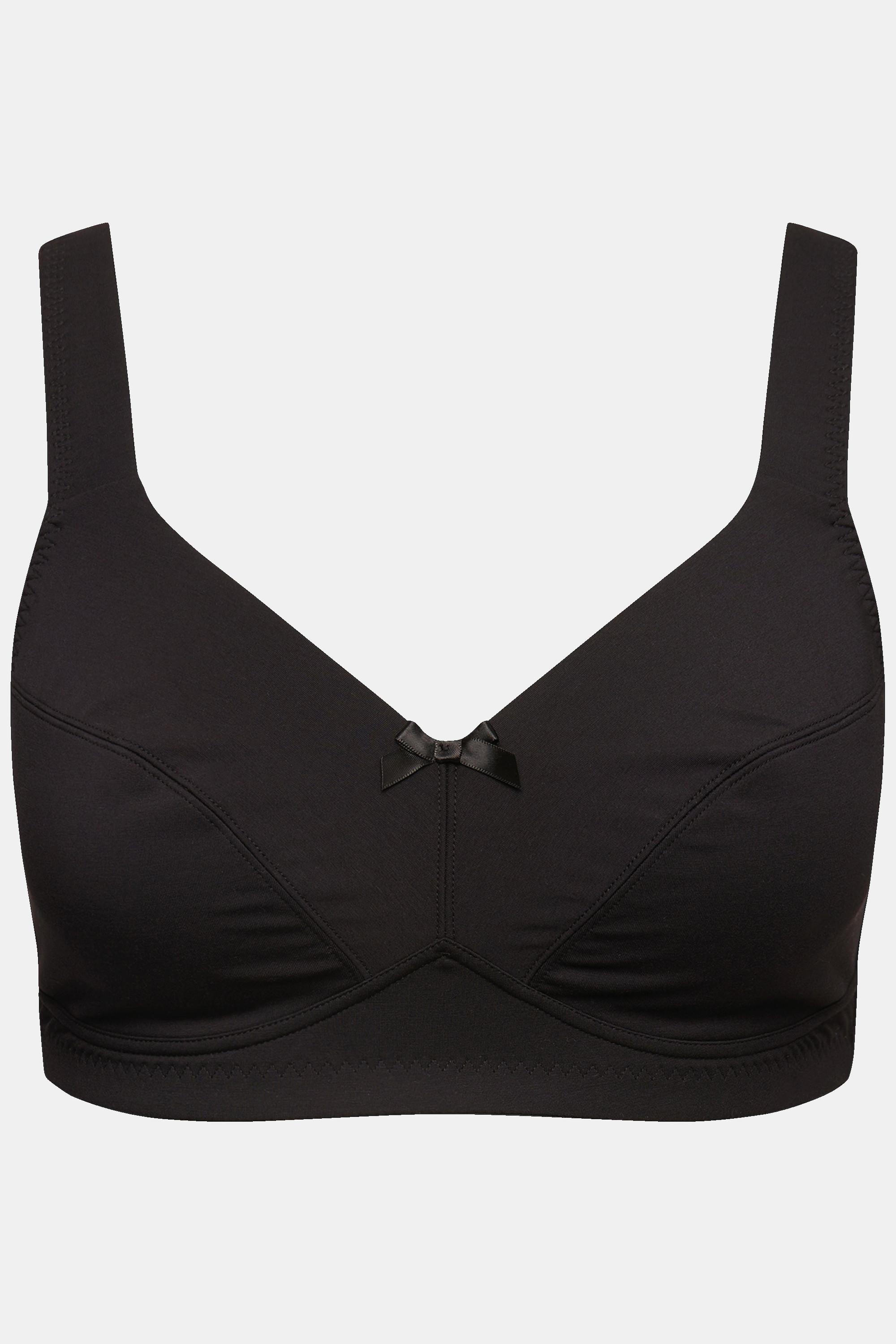 Ulla Popken  Reggiseno morbido senza ferretto con spalline ampie e coppa C-E 