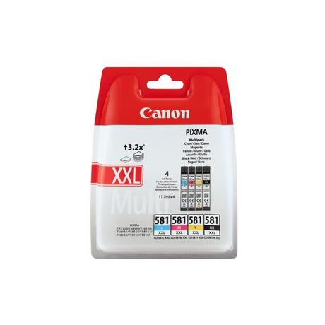 Canon  Multipack de cartouches d'encre à haut rendement CLI-581XXL BK/C/M/Y 