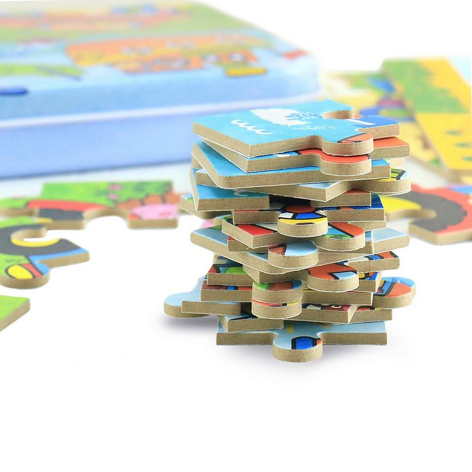 Activity-board  Kinderpuzzle 64 Teile Puzzle für Kinder Puzzle vier Schwierigkeitsgrade 