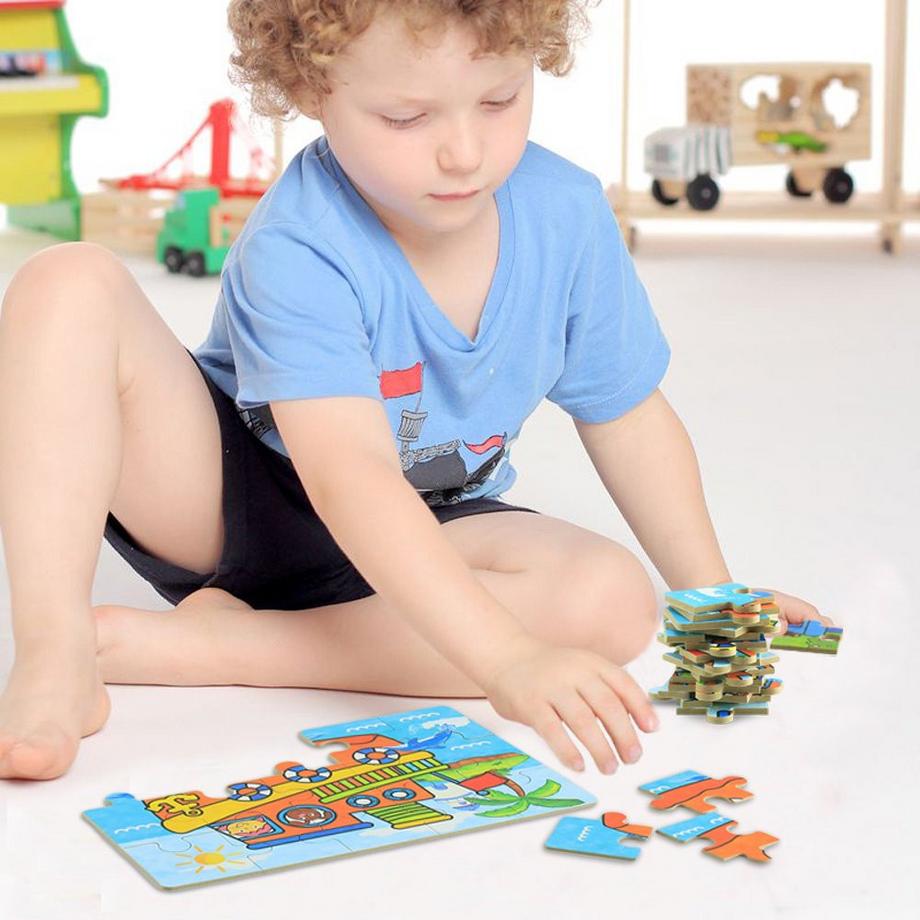 Activity-board  Kinderpuzzle 64 Teile Puzzle für Kinder Puzzle vier Schwierigkeitsgrade 