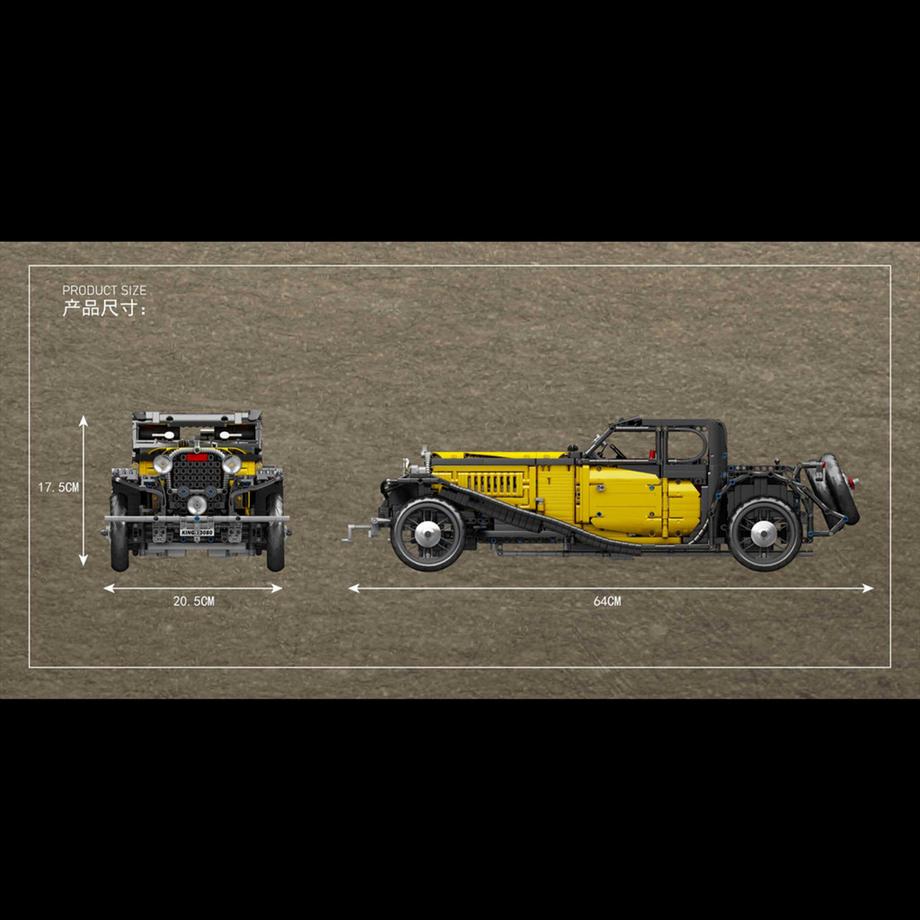 Mould King  Models Ferngesteuerter Oldtimer Bugatti 50T Dynamic (13080+D) 