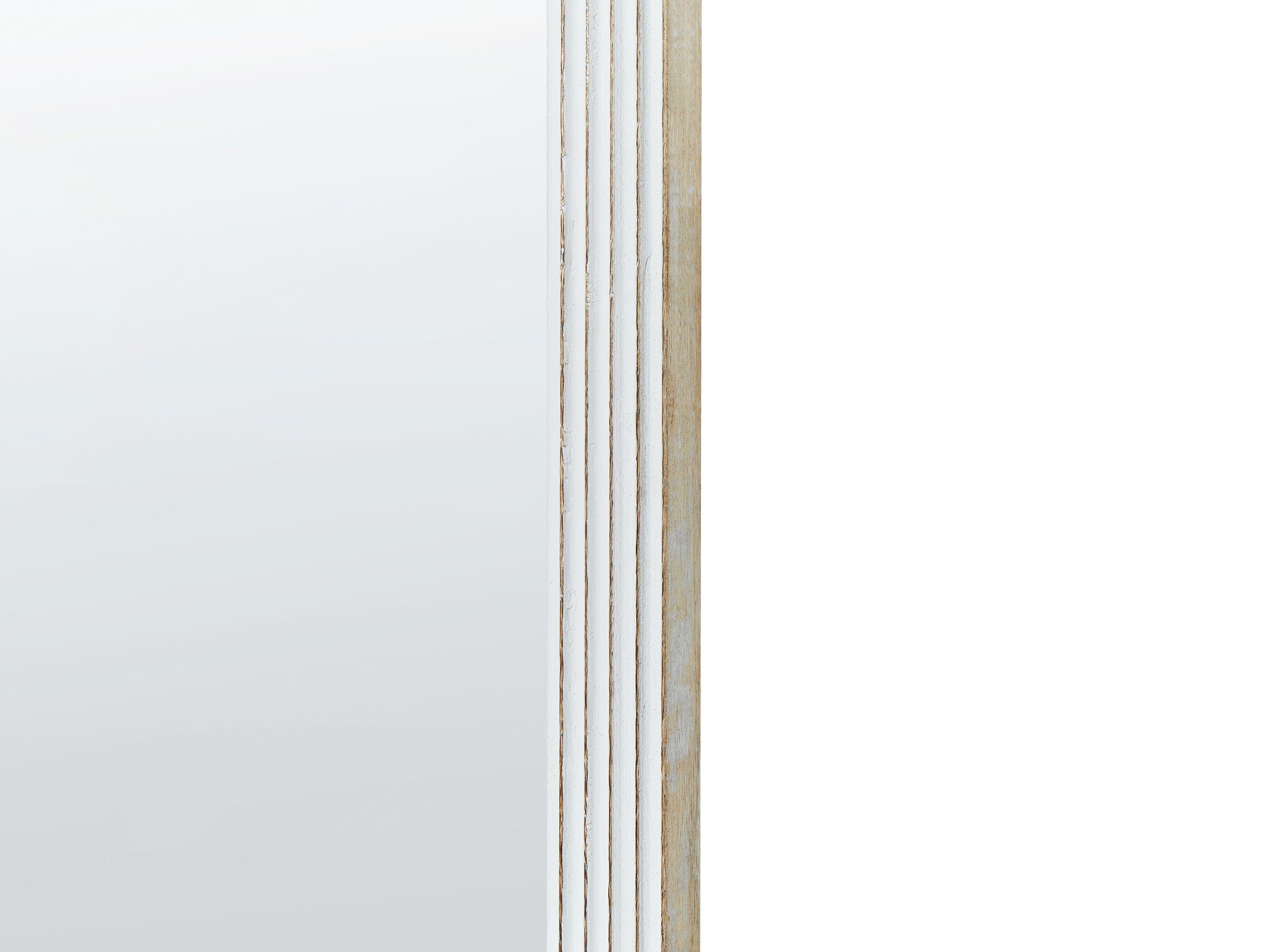 Beliani Wandspiegel aus Mangoholz Mediterran BRIANT  