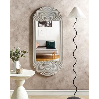 Beliani Wandspiegel aus Mangoholz Mediterran BRIANT  