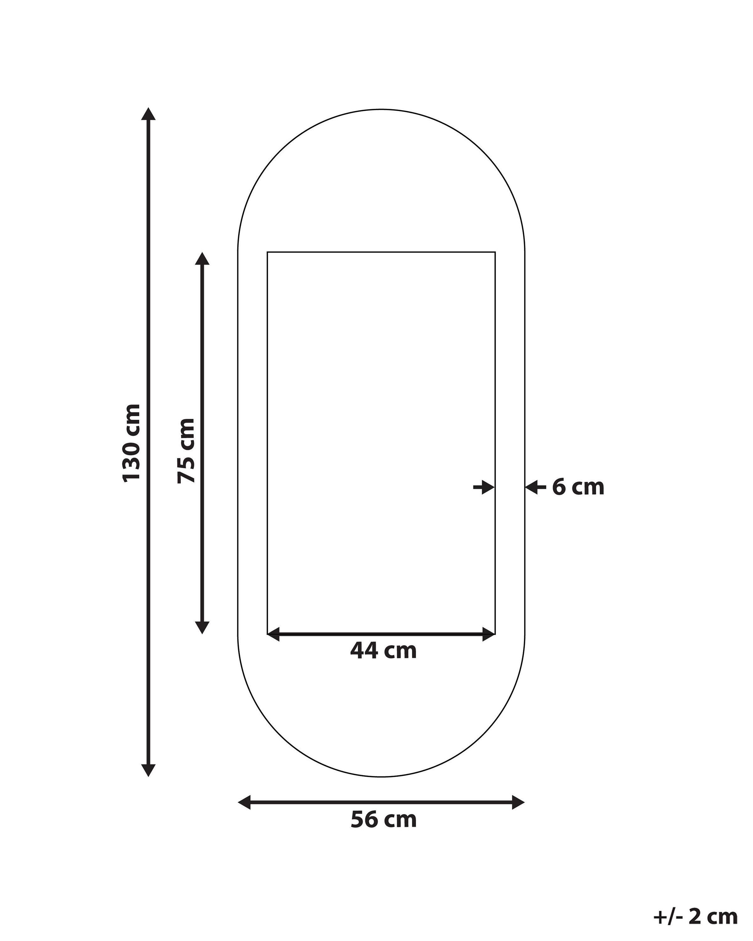 Beliani Wandspiegel aus Mangoholz Mediterran BRIANT  