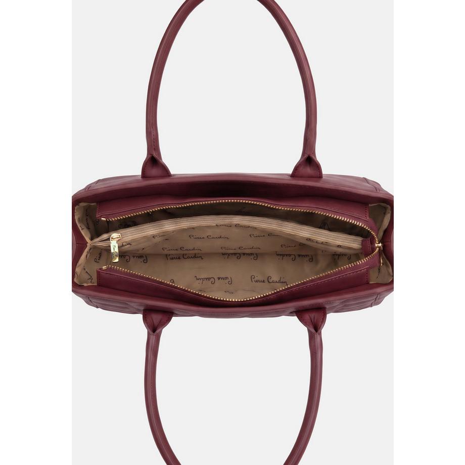 pierre cardin Strukturierte Quilted Handtasche mit Top-Griff  