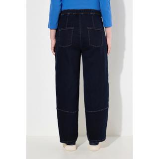 Ulla Popken  Jeans Barrel in cotone biologico con taglio della gamba ampio e cintura comoda 