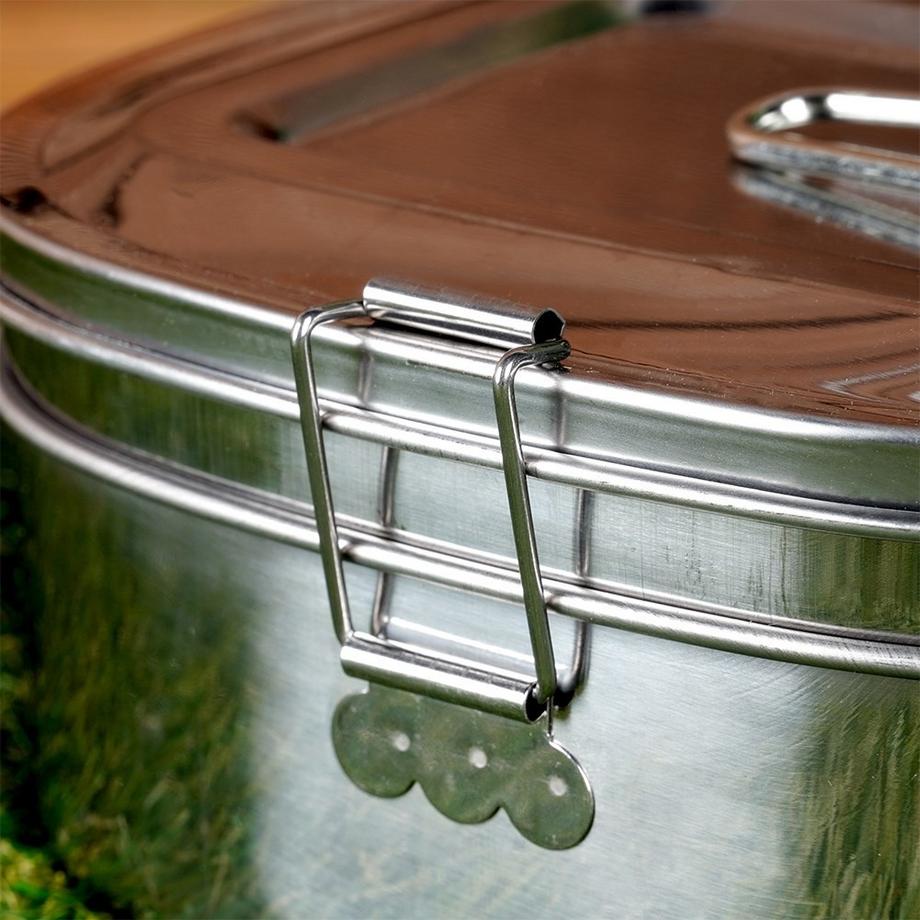Redcliffs  Contenitore da campeggio in acciaio inox - due contenitori con coperchio 