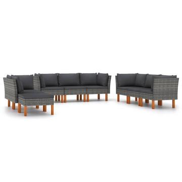 Garten-sofa-set poly-rattan