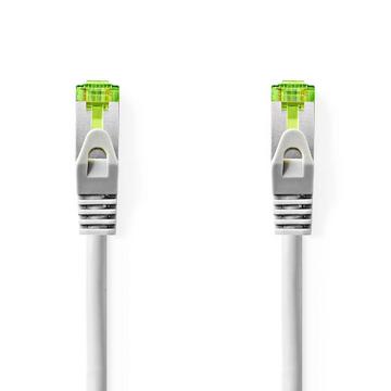 Câble réseau Cat7 | S / FTP | RJ45 Mâle | RJ45 Mâle | 2,00 m | Snagless | Round | Lszh | Gris | Étiquette