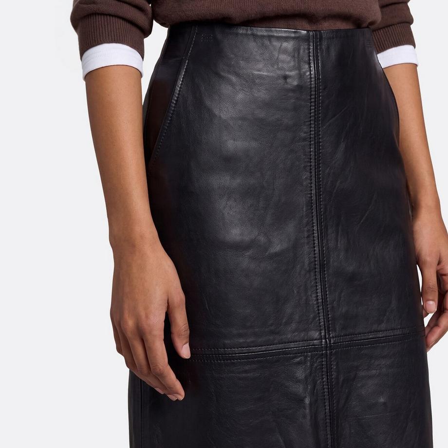 La Redoute Collections Jupe Crayon Cuir de Mouton  