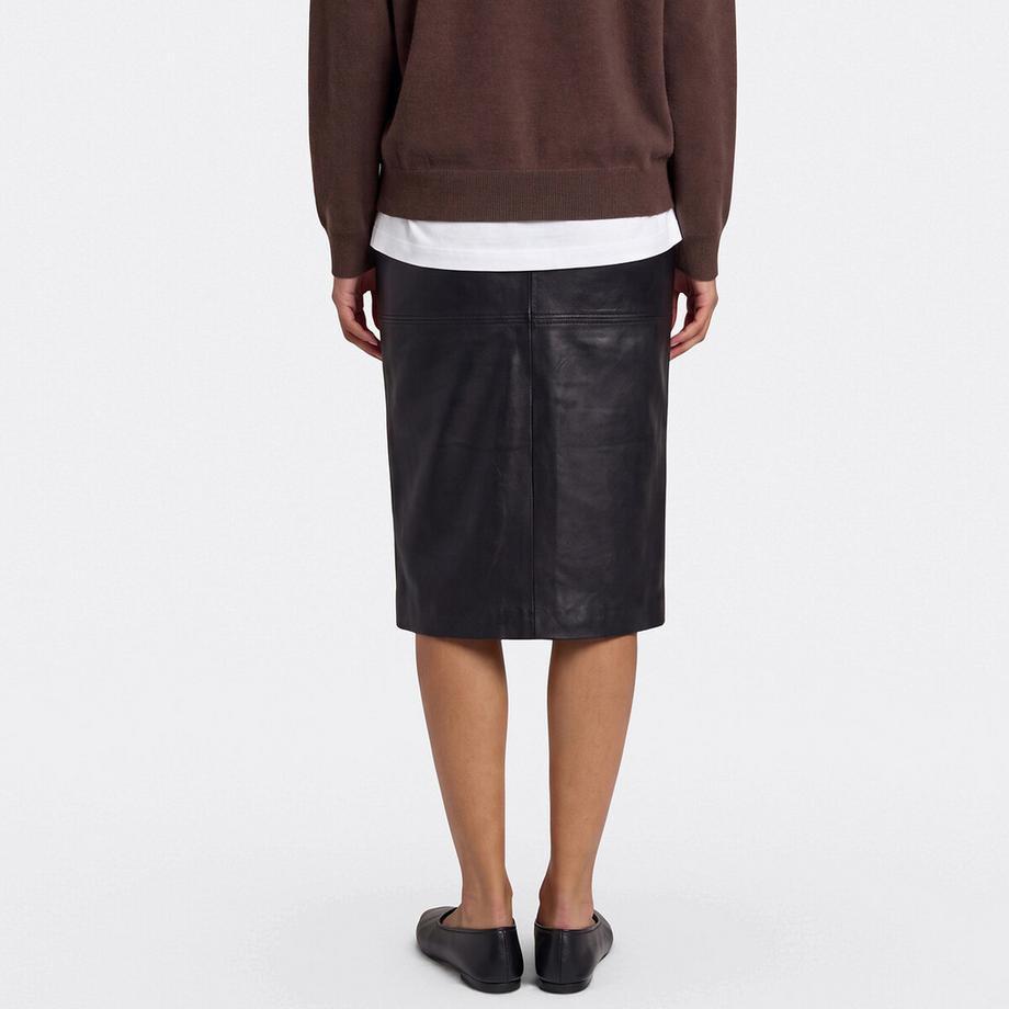 La Redoute Collections Jupe Crayon Cuir de Mouton  