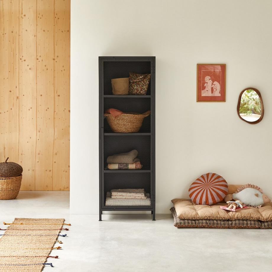 Tikamoon Kinderschrank aus Metall in Gitteroptik Alma  