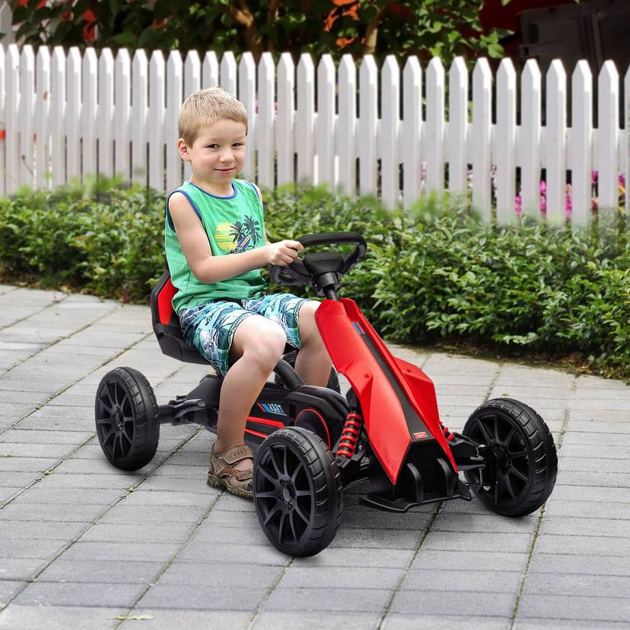 Northio  Gokart, Kinderfahrzeug Mit Verstellbarem Sitz, Tretfahrzeug, Tretauto Mit Handbremse, Kettcar Für Kinder Im Alter Von 3-8 Jahren 