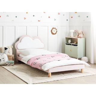 Beliani Lit d'enfant en Velours Moderne MAZOU  