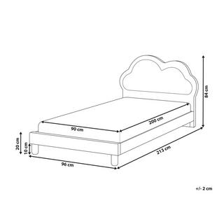 Beliani Lit d'enfant en Velours Moderne MAZOU  