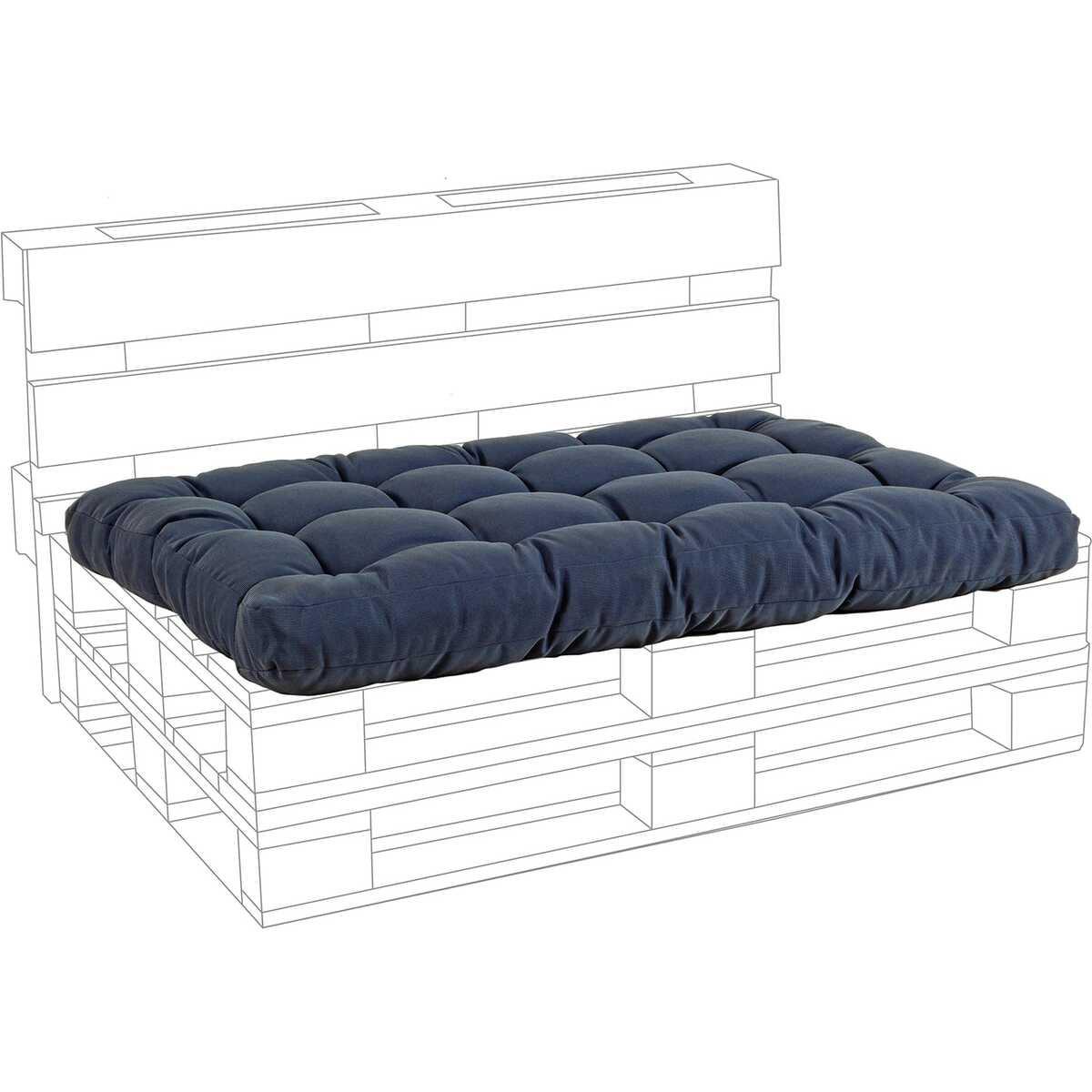 mutoni Cuscino da giardino per pallet 120x80 blu denim  