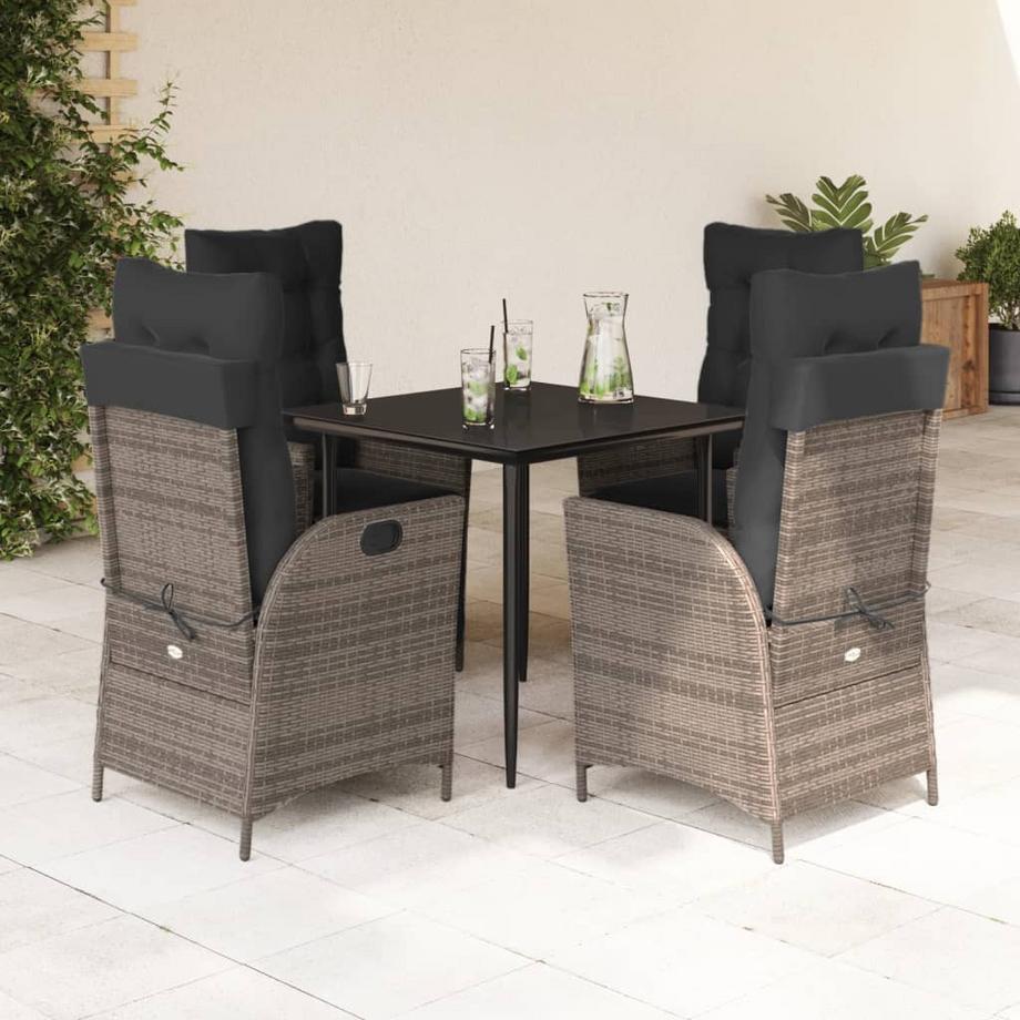 VidaXL set da pranzo da giardino Polirattan  