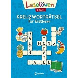 Leselöwen Kreuzworträtsel für Erstleser - 1. Klasse (Blau) Loewe Lernen und Rätseln (Hrsg.); Loewe Erstlesebücher (Hrsg.); Labuch, Kristin (Illustrationen) Copertina rigida 