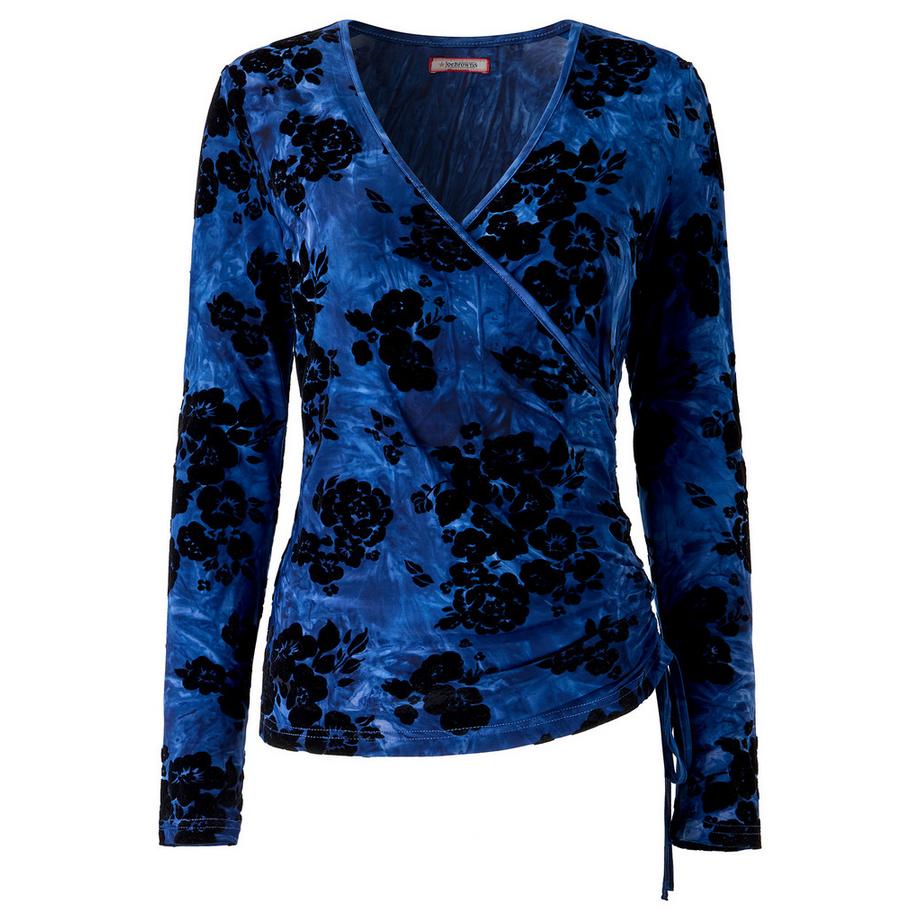 Joe Browns Haut Henley Cache-Cœur en Jersey Floqué Effet Délavé  