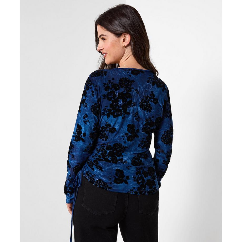 Joe Browns Haut Henley Cache-Cœur en Jersey Floqué Effet Délavé  
