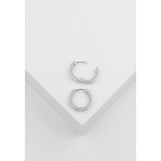 MUAU Schmuck  Creolen Weissgold 750, 14mm 