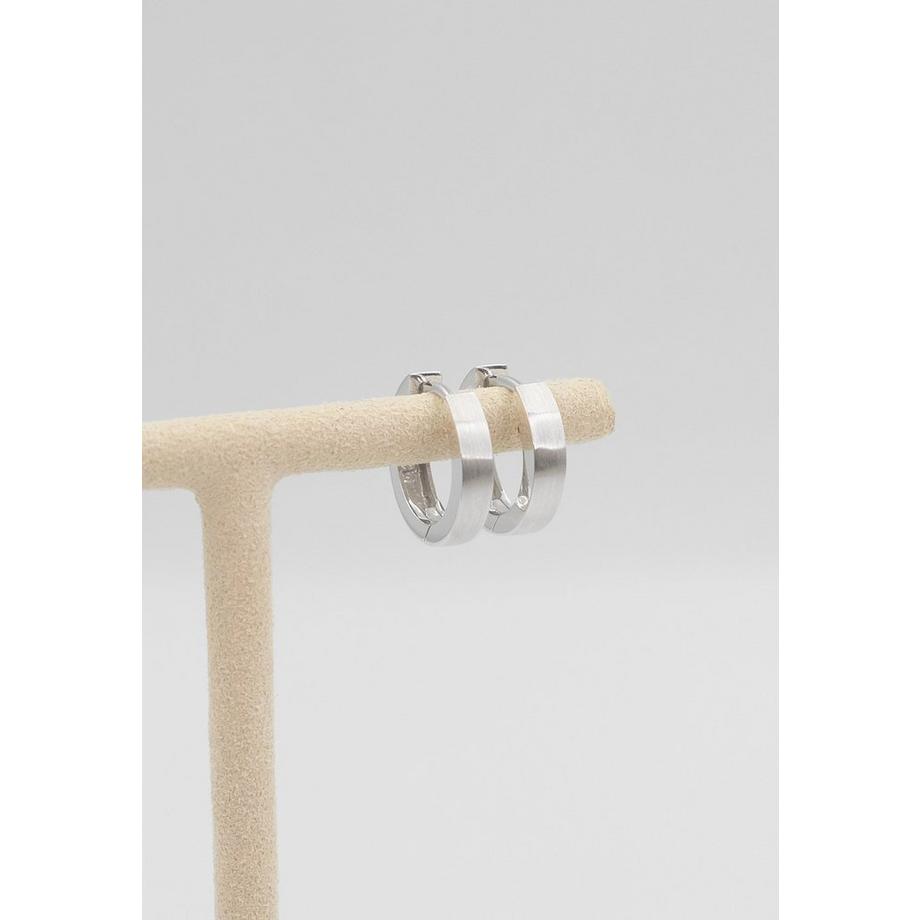 MUAU Schmuck  Creolen Weissgold 750, 14mm 