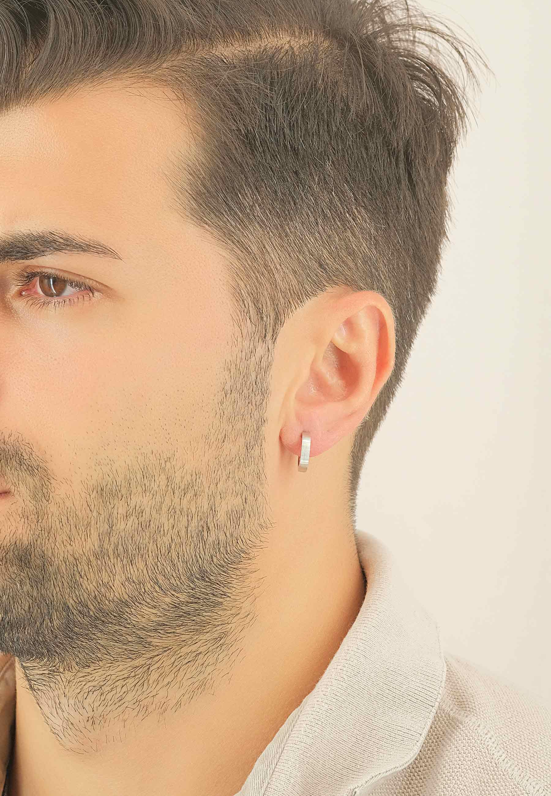 MUAU Schmuck  Creolen Weissgold 750, 14mm 