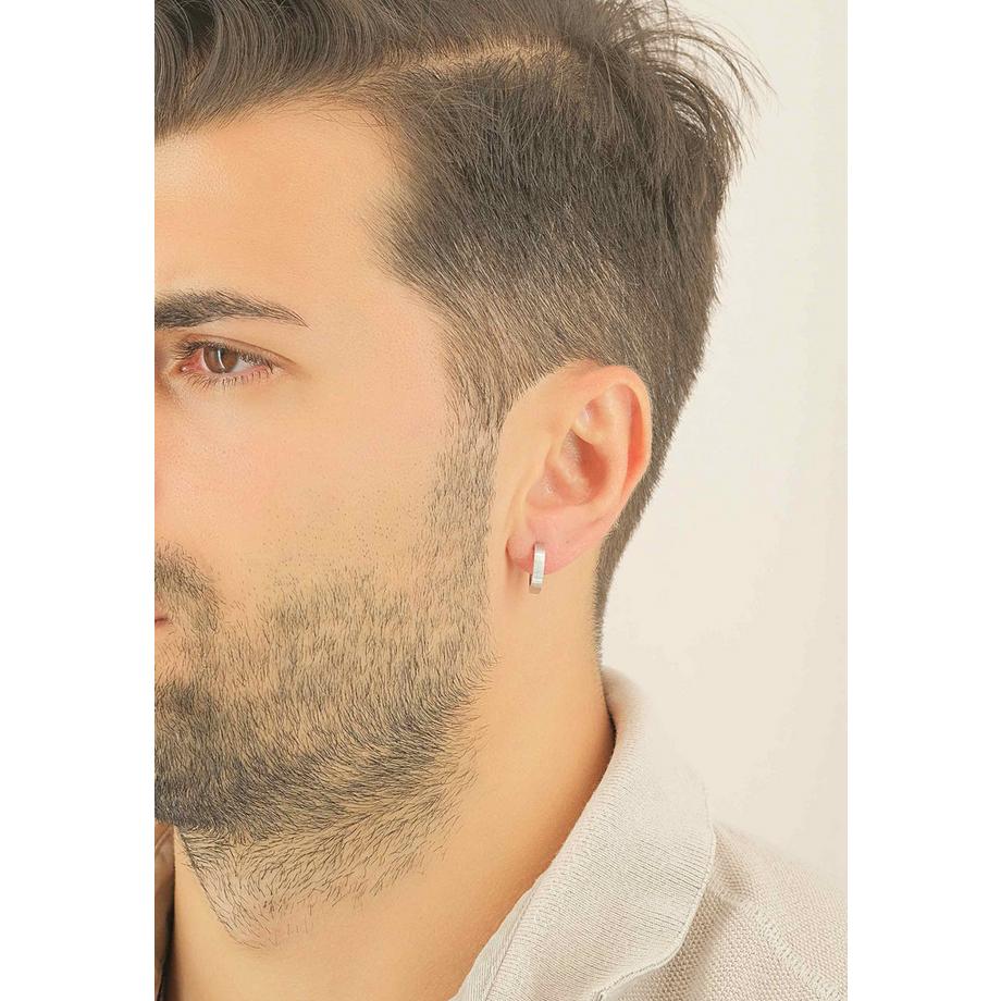 MUAU Schmuck  Creolen Weissgold 750, 14mm 