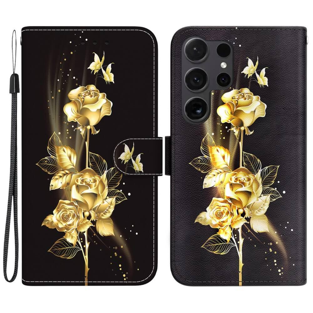 Cover-Discount  Galaxy S25 Ultra - Tasche Hülle mit Blüten Motiv 