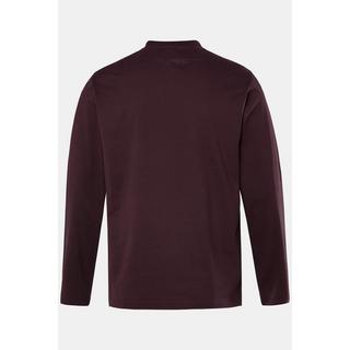 JP1880  T-shirt collection Basic, manches longues et col en V aubergine 