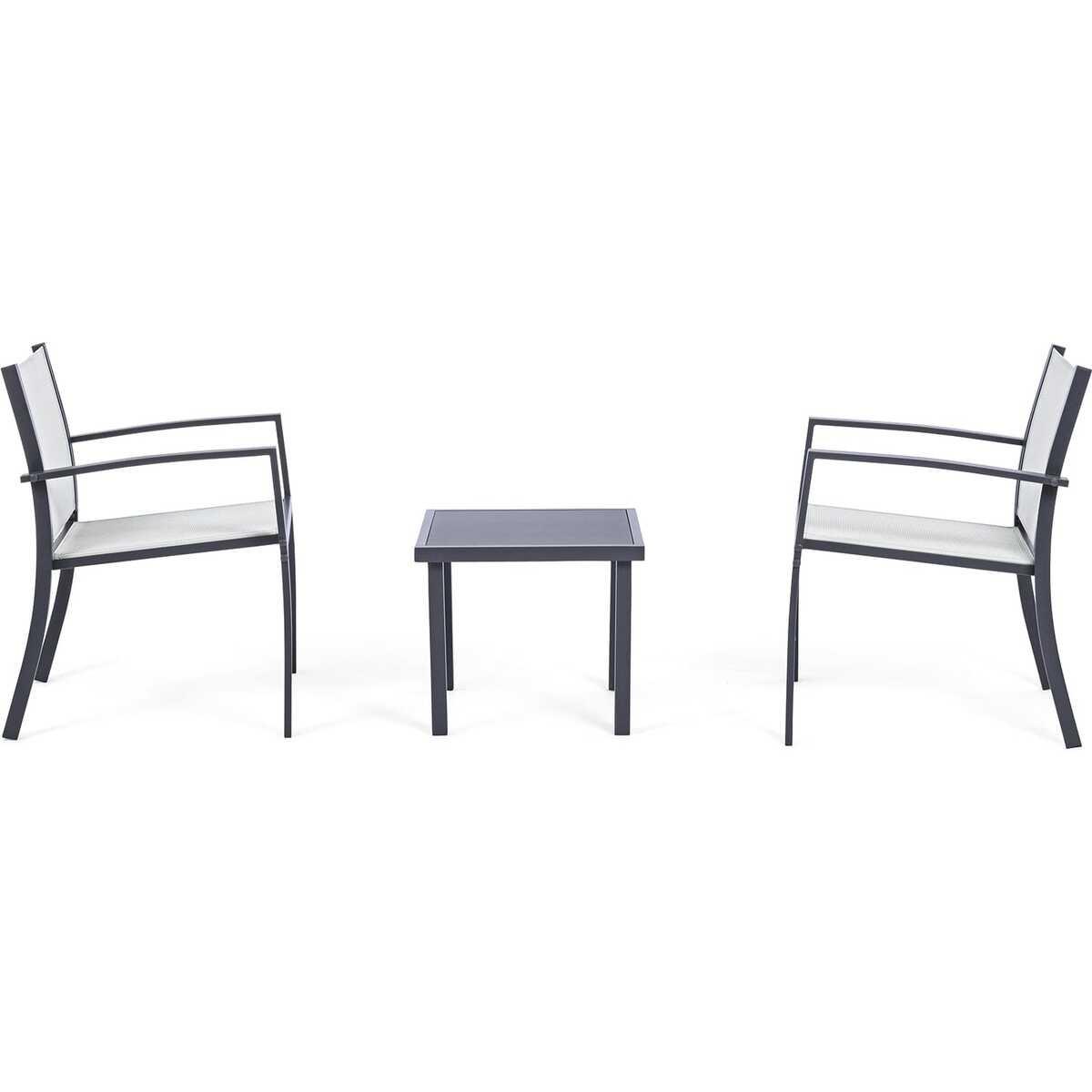 mutoni Salon de jardin Auri anthracite (3 pièces)  