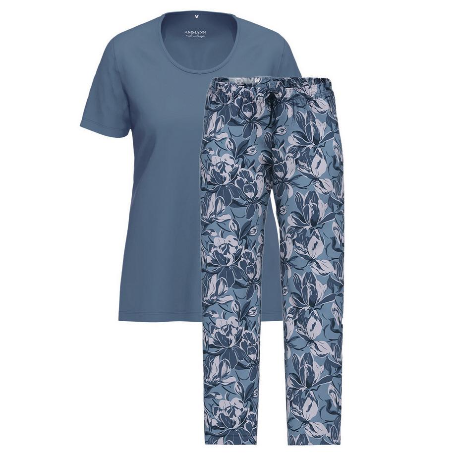 Ammann Night & Home Schlafanzug Kurzarmshirt 7/8 Hose  