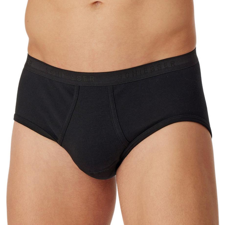 Schiesser Original Classics Slips Sport à Fines Côtes avec Braguette Lot de 4  