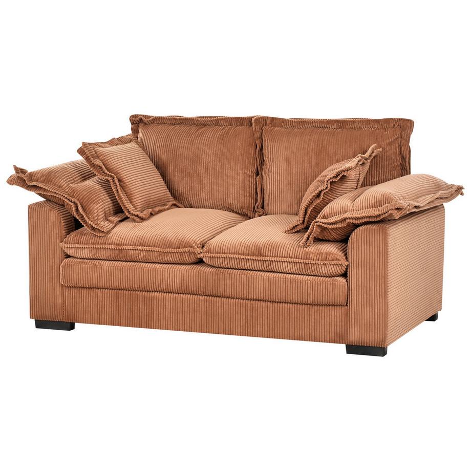 Beliani Canapé 2 places en Velours côtelé Rustique TIRRO  