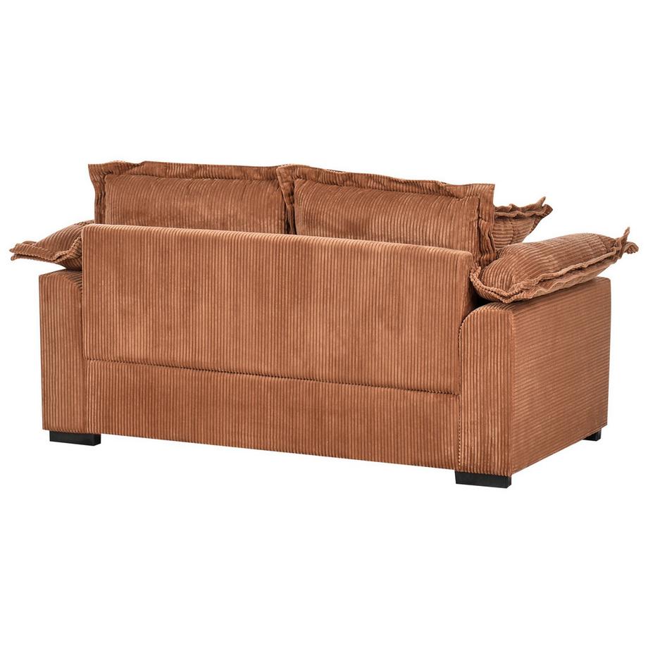 Beliani Canapé 2 places en Velours côtelé Rustique TIRRO  