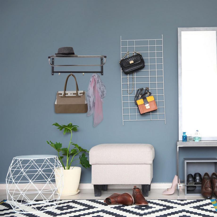 B2X Wandregal mit Hakenleiste  