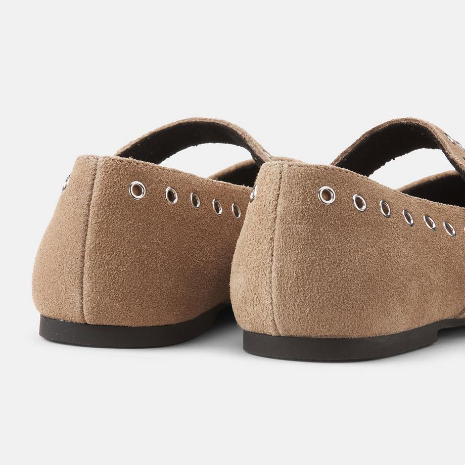 La Redoute Collections Leder Baby-Ballerinas mit Ösen  