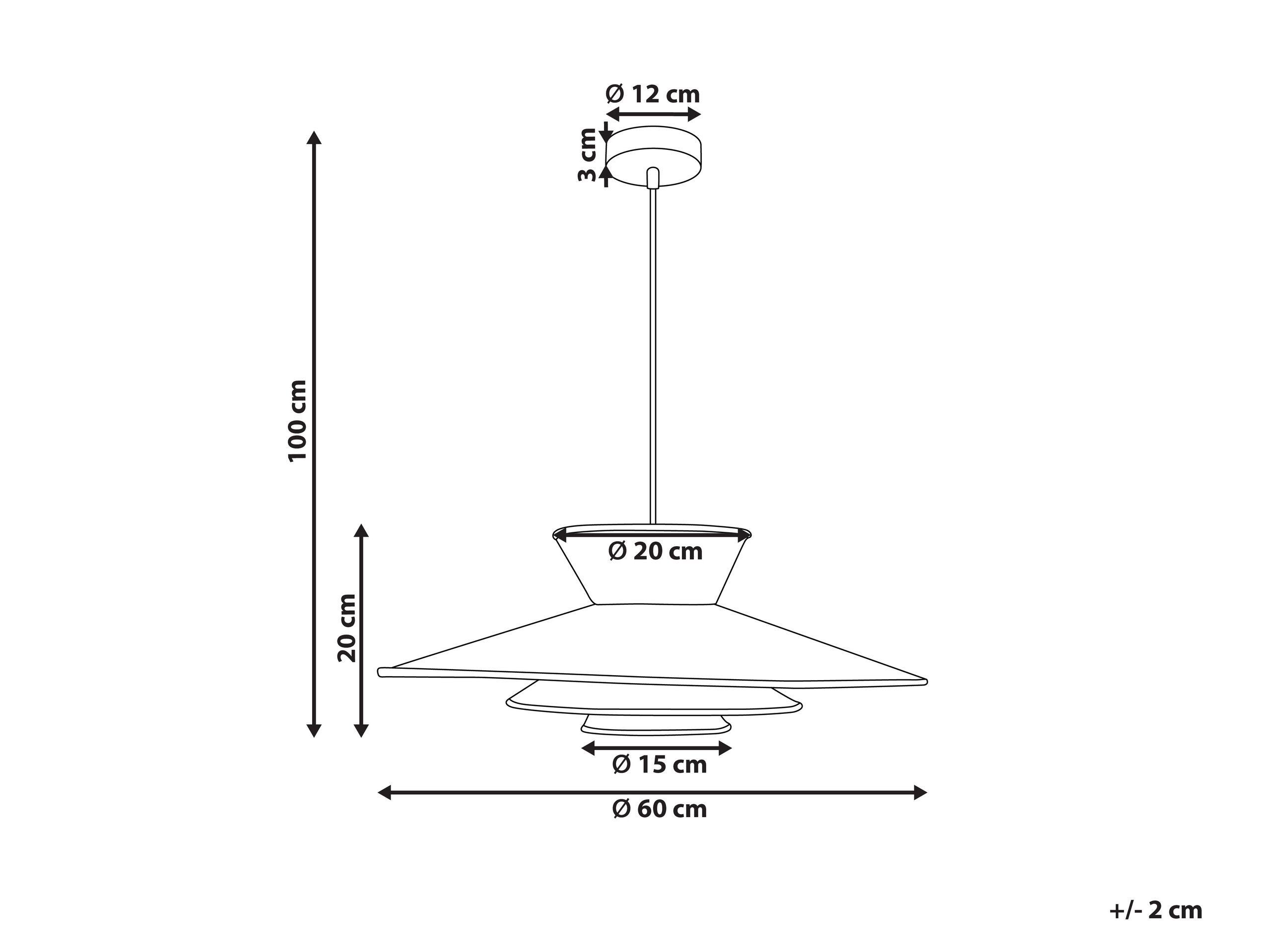 Beliani Lampe suspension en Rotin Boho KABOMPO  