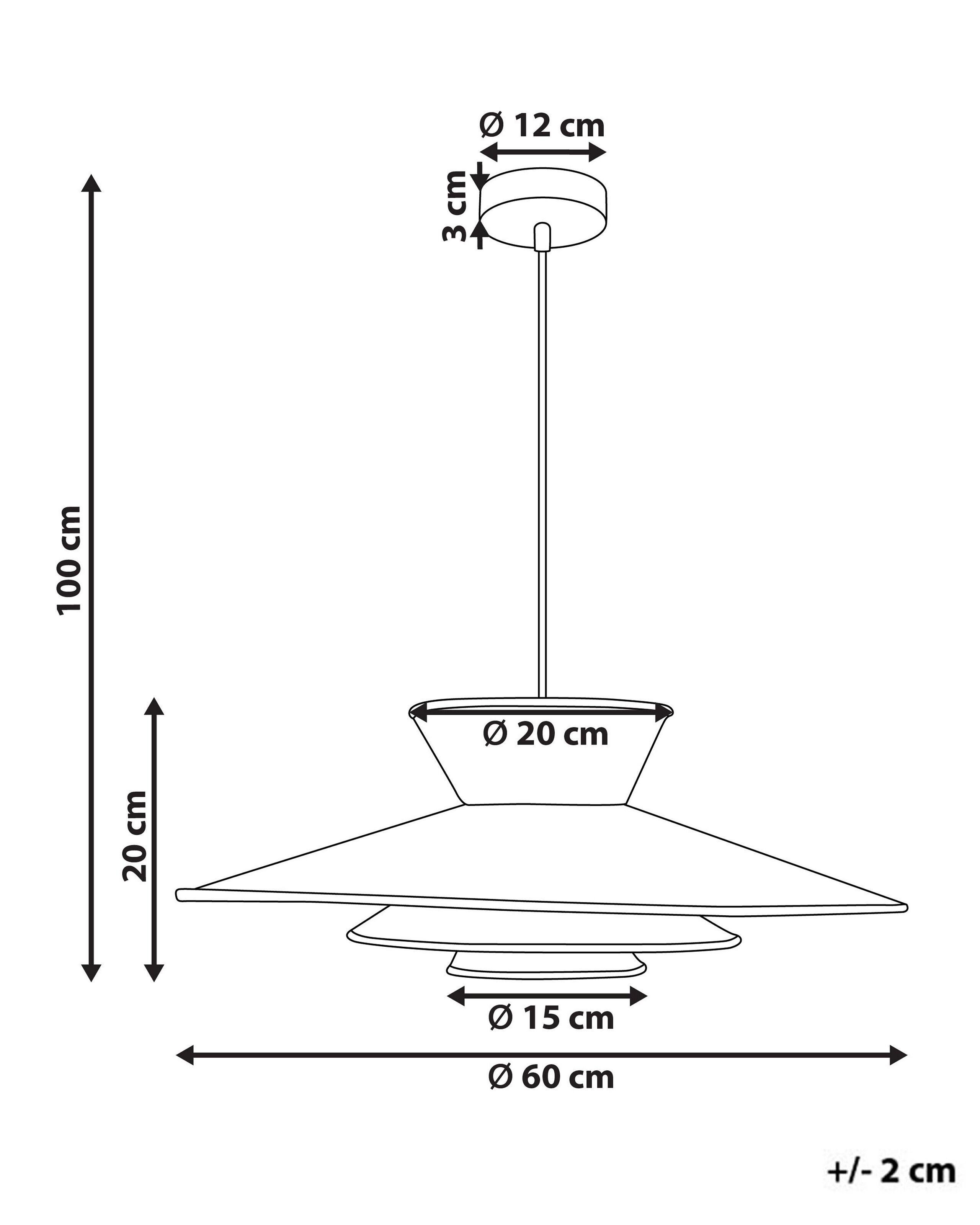 Beliani Lampe suspension en Rotin Boho KABOMPO  