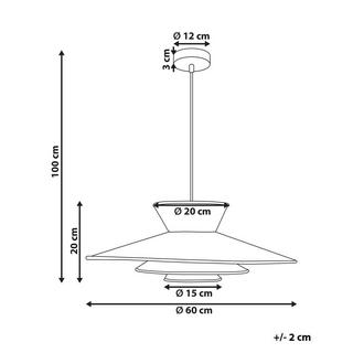 Beliani Lampe suspension en Rotin Boho KABOMPO  